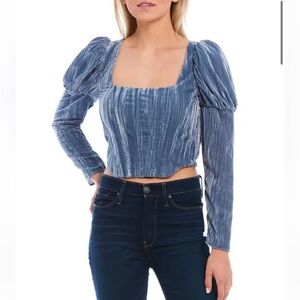 Wayf Velvet bustier top